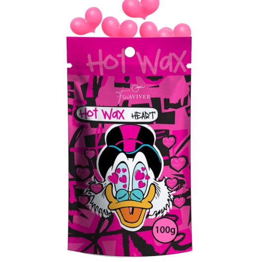 FreiAVIVER Воск для депиляции бровей и лица Hot Wax "Hearts" розовый, 100гр