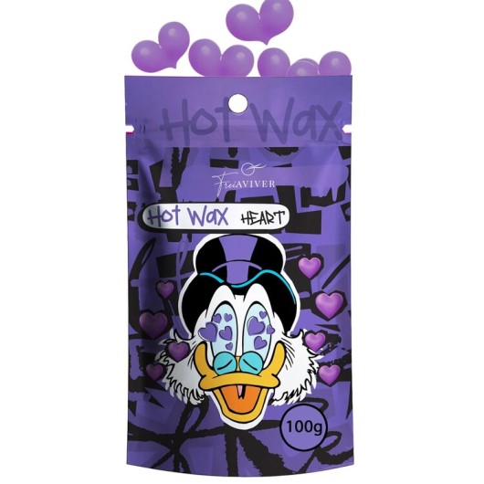 FreiAVIVER Воск для депиляции бровей и лица Hot Wax "Hearts" сиреневый, 100гр