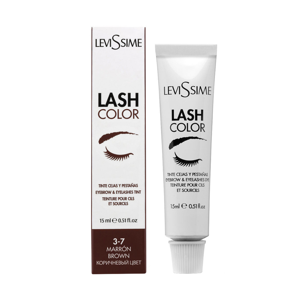 LeviSsime №3-7 Коричневая Краска для бровей и ресниц Lash Color 15 мл. арт.4524