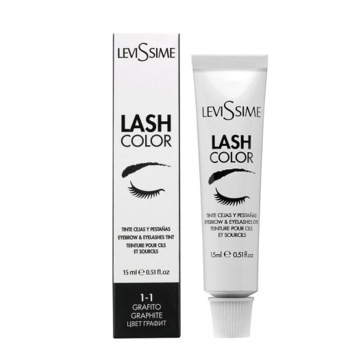 LeviSsime №1-1 Графит Краска для бровей и ресниц Lash Color 15 мл. арт.4526