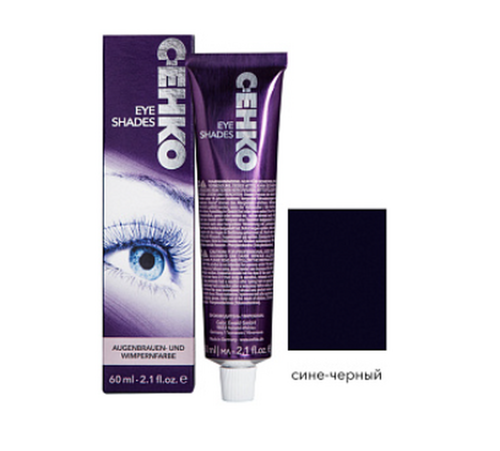 C:EHKO Краска для бровей и ресниц EYE SHADES -Сине-черный, 60 мл